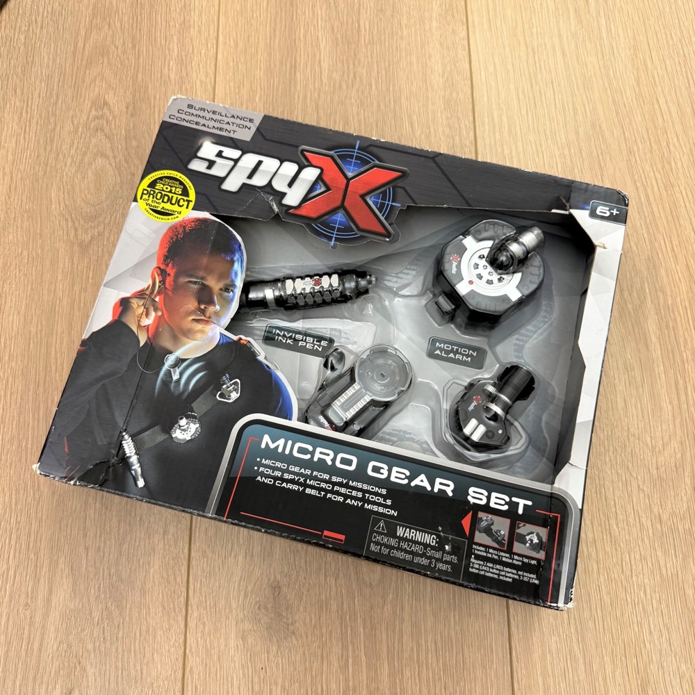 SpyX Micro Gear Set Kids Spy Gadgets Utility Belt Motion Alarm 10151 Black